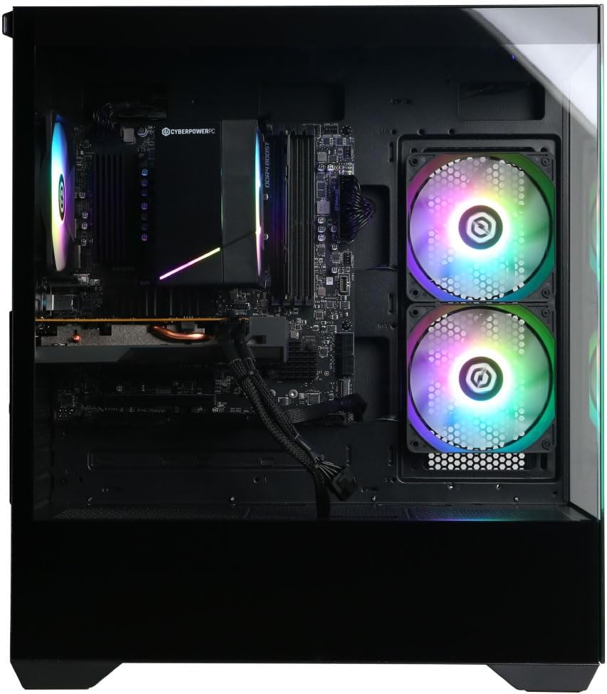 CyberPowerPC Gamer Master Gaming PC, AMD Ryzen 5 5500 3.6GHz, Radeon RX 6500 XT 4GB, 8GB DDR4, 500GB PCIe 4.0 SSD, WiFi Ready & Windows 11 Home (GMA3100A3)