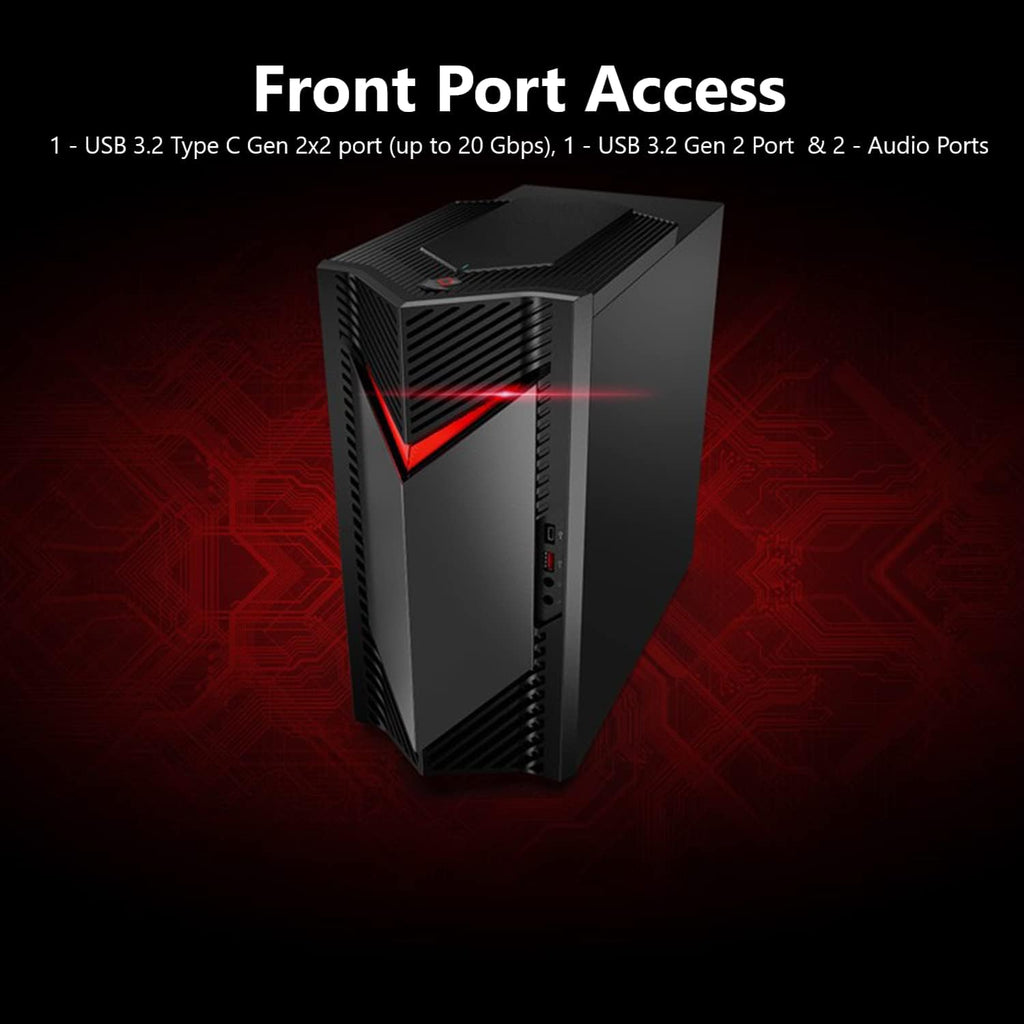 acer Nitro 50 N50-656-UR16 Gaming Desktop | Intel Core i7-14700F 20-Core Processor | NVIDIA GeForce RTX 4060 | 16GB DDR5 5600MHz | 1TB PCIe Gen 4 SSD | Intel Wi-Fi 6E AX211 | Windows 11 Home
