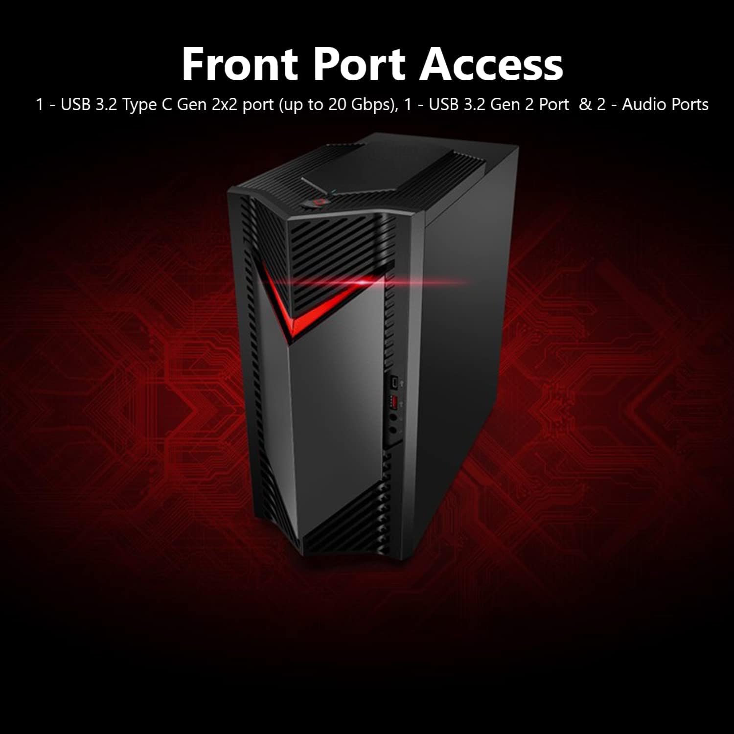 acer Nitro 50 N50-656-UR16 Gaming Desktop | Intel Core i7-14700F 20-Core Processor | NVIDIA GeForce RTX 4060 | 16GB DDR5 5600MHz | 1TB PCIe Gen 4 SSD | Intel Wi-Fi 6E AX211 | Windows 11 Home