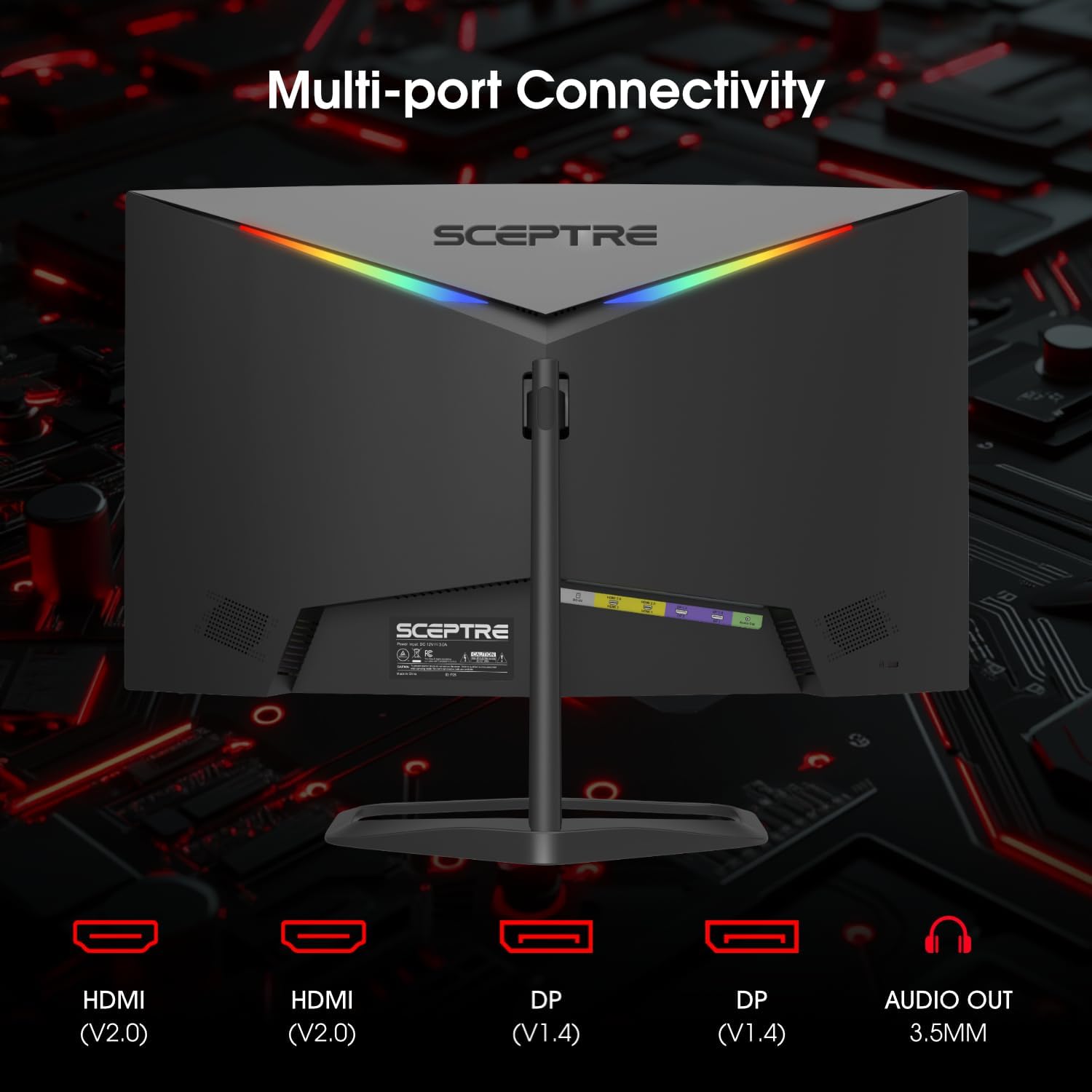 New! Sceptre Curved 24.5-inch Gaming Monitor up to 240Hz 1080p R1500 1ms DisplayPort x2 HDMI x2 Eye Care Build-in Speakers, Machine Black 2026 (C255B-FWT240 Series)