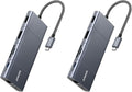 Anker USB C Hub, 11-in-1 Docking Station with 4K@60Hz HDMI and DP, 85W Power Delivery, USB-C&3 USB-A Data Ports, 1 Gbps Ethernet, 3.5mm Audio, microSD and SD Card Reader (Pack of 2)