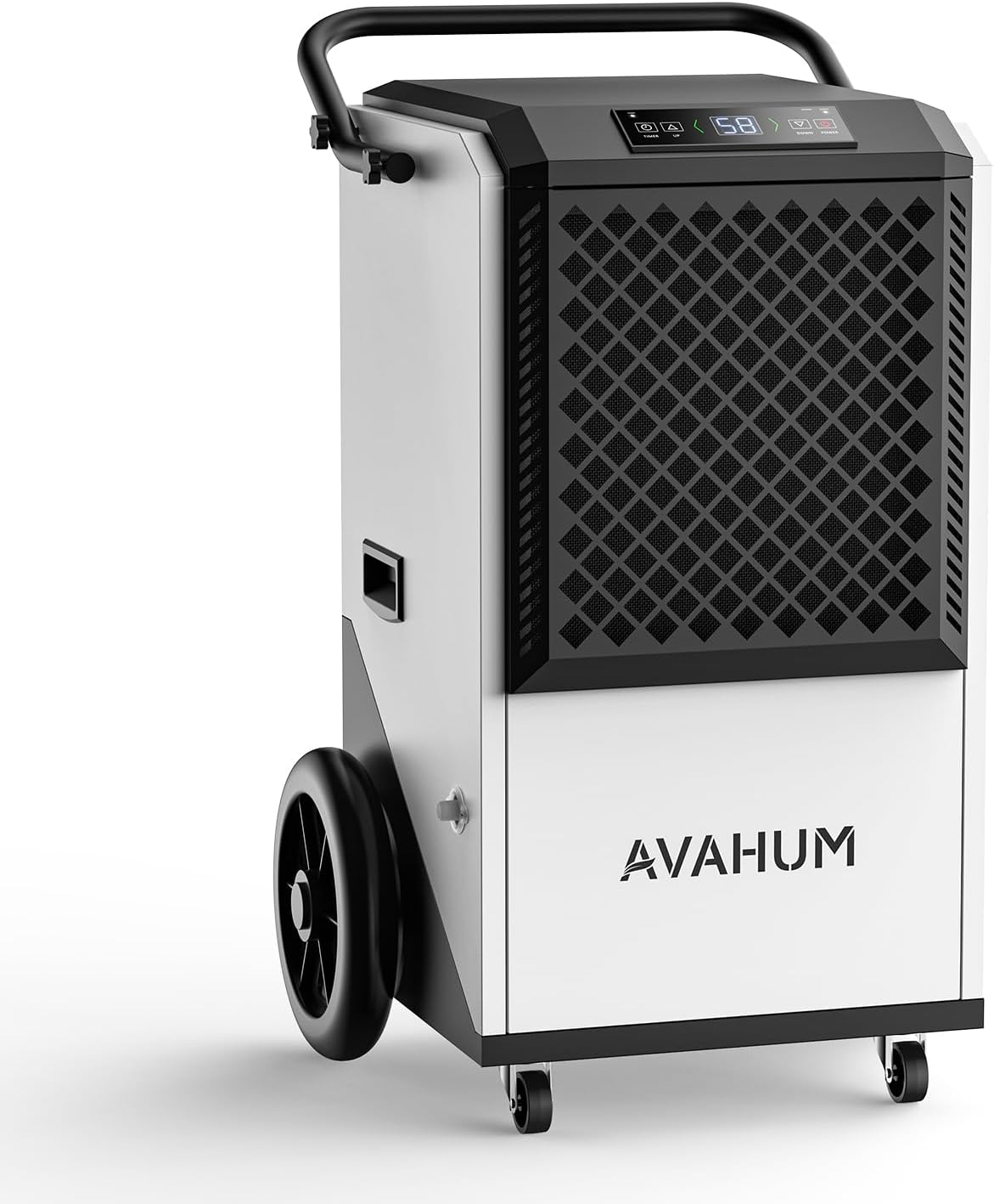 Commercial Dehumidifier,White Industrial Dehumidifier 250 Pint for 8,000 Sq.Ft Basement Warehouse Construction, Large Heavy Duty Commercial Grade Dehumidifiers with Drain Hose, Auto Defrost,Restart
