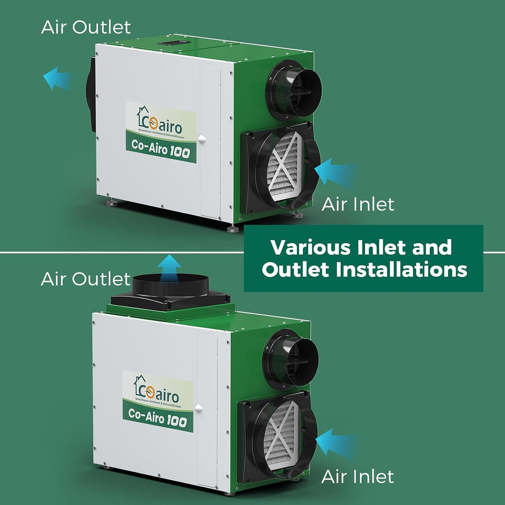 Whole House Dehumidifier 90 Pint with Fresh Air Function, Crawl Space Dehumidifier with Drain Hose Up to 2300 sq. ft. for Grow Tent, Whole House, Commercial, Basement, Water Damage