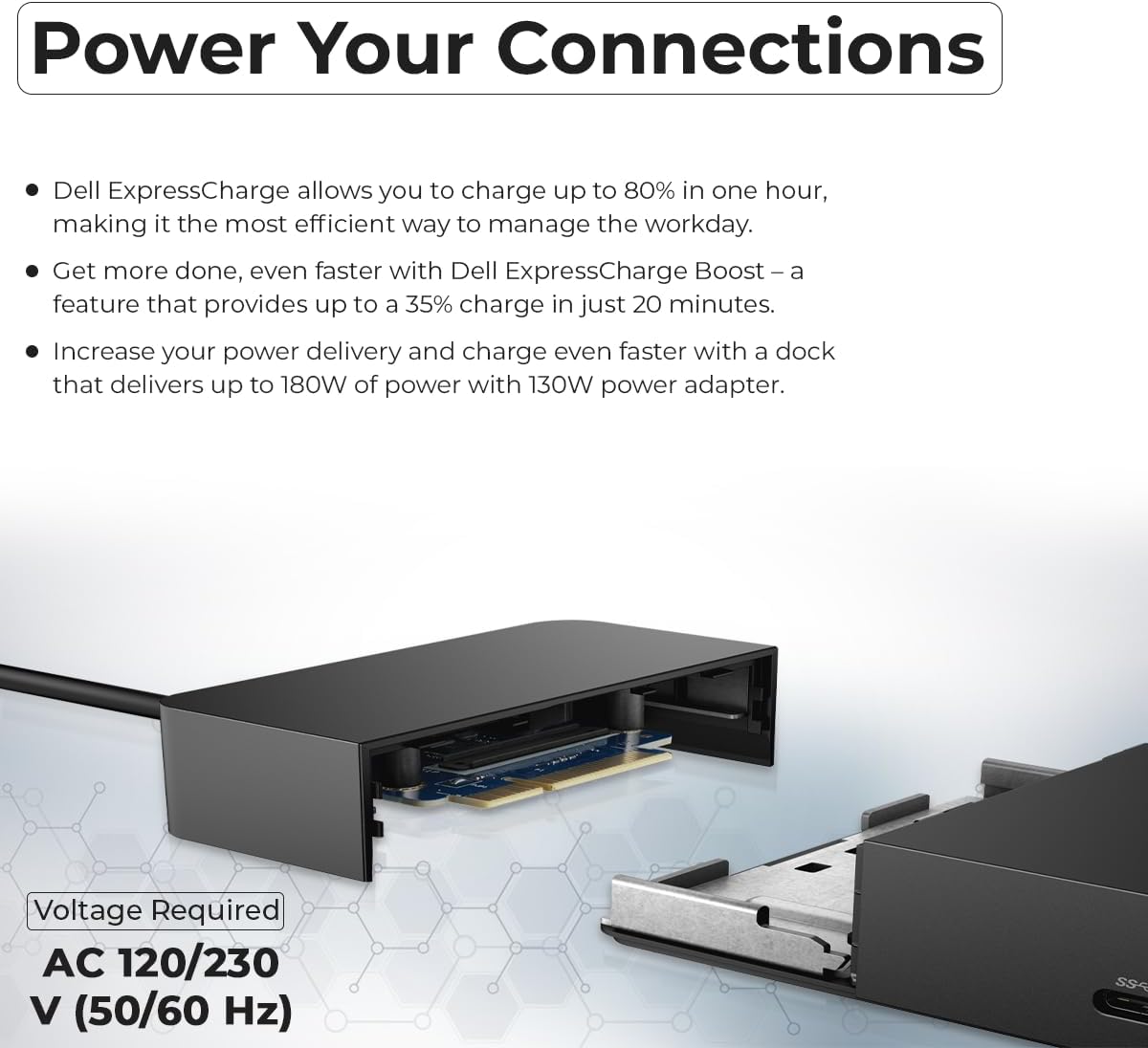 WD19S Docking Station 180W (130W Power Delivery) - Docking Station Dual Monitor, Dock Station with 180W Power Supply + HDMI Cable + DisplayPort Cable + USB-C Cable + Microfiber Cloth (Renewed)