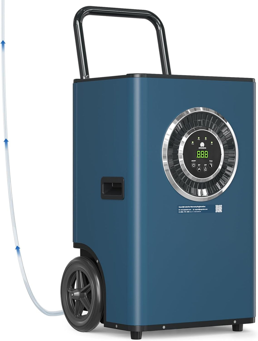 ARGENDON 145 Pints Commercial Grade Dehumidifier with Pump and Drain Hose, Large Heavy Duty Basement Dehumidifiers for Industrial Use, Water Damage Restoration，5-Years Warranty