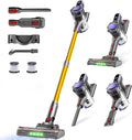 MONSGA Cordless Vacuum Cleaner, 45KPa 400W Stick Vacuum for Home, 50Mins Anti-Tangled Vacuum Cleaner with Charging Dock, Light-Weighted Handheld Vacuum for Pet Hair/Carpet/Floor, LED Touch Display