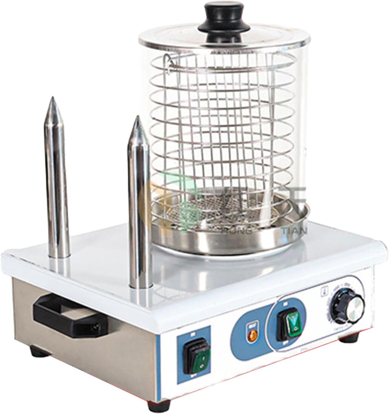 2/4 Hot Dog Machine And Sandwich Warmer Steamer, Electric Contact Grills With A Temperature Of 50-200℃, Food Steamers For Breakfast Shop, Restaurants, Food Trucks, Parties,2 Stick