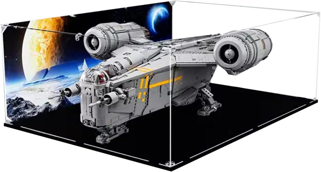 Display Case for Lego The Razor Crest 75331, Dustproof, UV-Protected, Custom Fit Showcase, Gifts for Lego Lovers (Theme A)