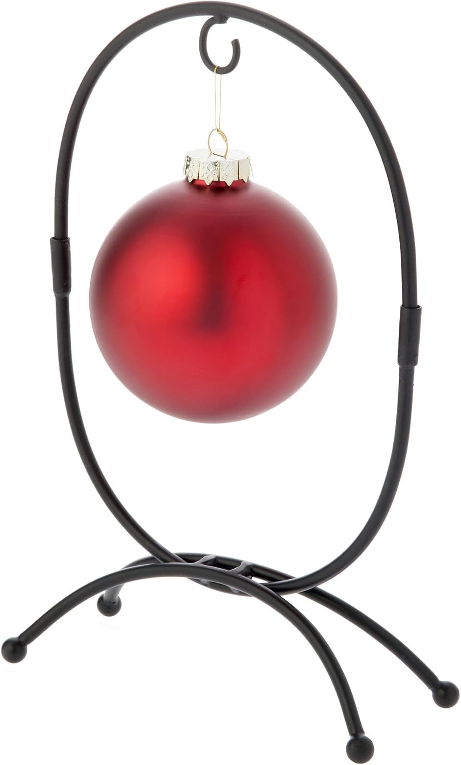Bard's Oval Shaped Black Wrought Iron Ornament Stand, 11' H x 7.25' W x 7.25' D, Pack of 10