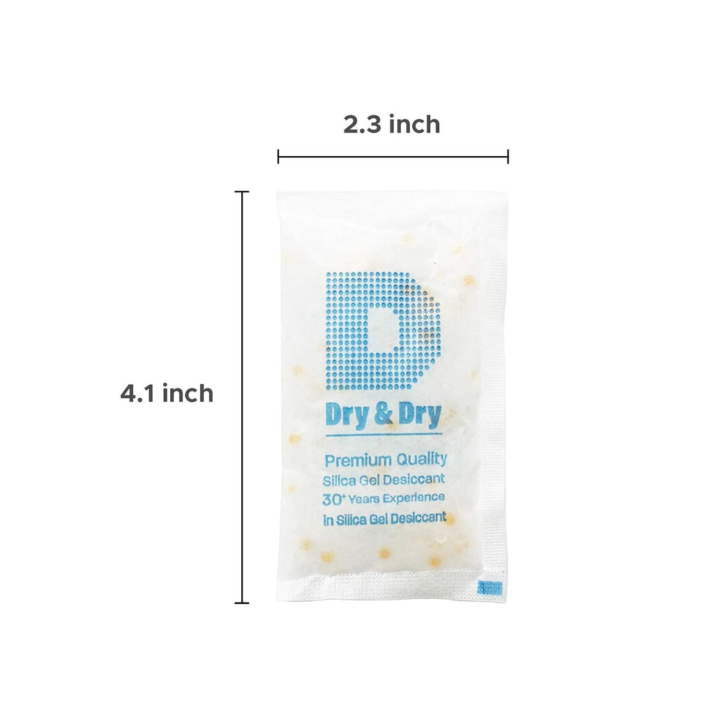 Dry & Dry 20 Gram [800 Packets] Orange Indicating Silica Gel Packets Desiccant - Food Safe Silica Gel Packs, Silica Gel, Desiccant Packs, Moisture Absorbers