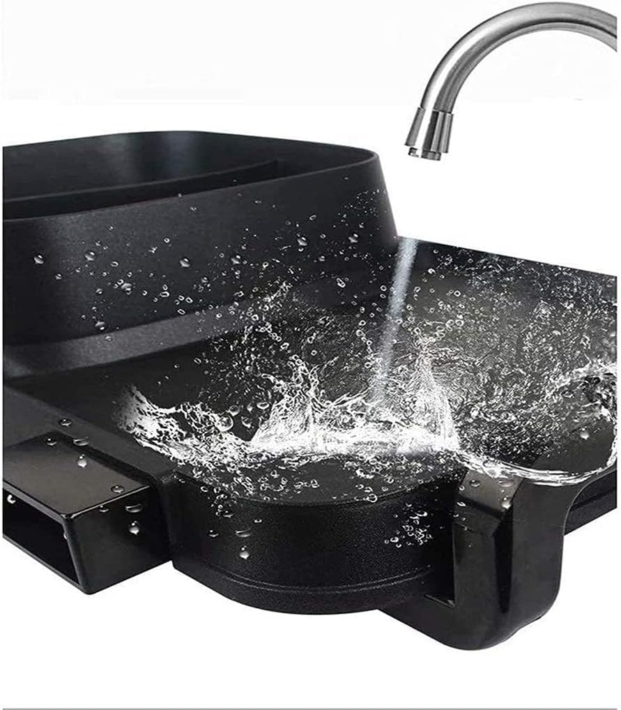 Electric BBQ Grill Indoor Indoor Electric Barbecue Hot Pot Grill Smokeless Bakeware Grilled Hot Pot Large Non-stick Barbecue Machine Kebab Grill Korean