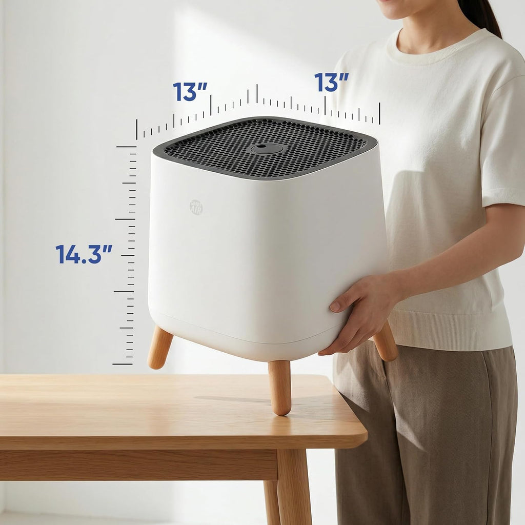 Smart Air(AKA Smart Health) Sqair Air Purifier|H13 HEPA 99.97%| Cleans up to 900 sq ft/30 mins, 23 - 52 dB| For Home, Bedroom, Office, Kitchen|Reduces Allergies, Smoke, Dust, Pet Odors