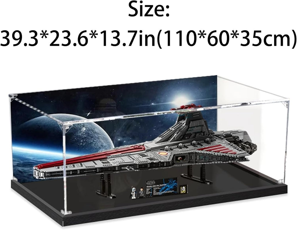 Applicable to Lego 75367 Venator-Class Republic Attack Cruiser Acrylic Display Box(39.3 * 23.6 * 13.7in), Lego Display Case, Sturdy Protection for Your Collectible,3MM
