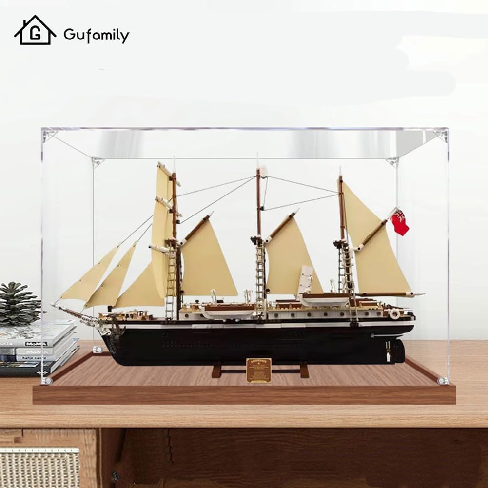 Acrylic Display case Designed for Lego 10335 The Endurance Ship Clear Dustproof Box for Brick Models and Figures 3mm Thick Acrylic 2cm Raised Base (Bricks Not Included)