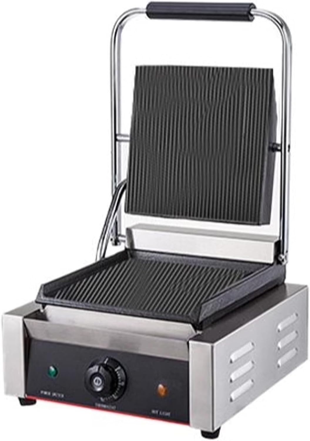 Electric Contact Grill, 50°C~300°C Dual-Sided Electric Griddle Machine, Electric Sandwich Steak Maker, Thickened Stainless Steel, With Anti-Scalding Handle(220V)