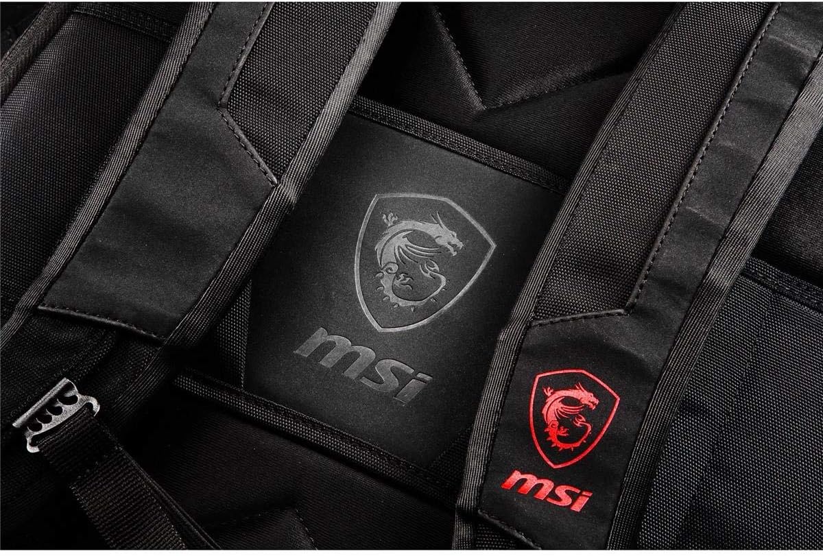 MSI Urban Raider Gaming Laptop Backpack, Quick Access, Padded Mesh, Lightweight Polyester Exterior, Fits Up to 17' Laptop, Water Repelent IPX-2, Medium