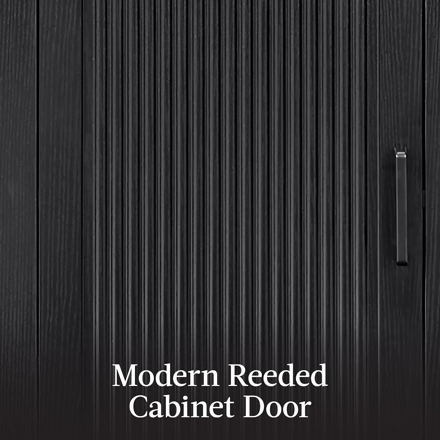 Best Choice Products 72' Tall Narrow Arched Pantry Cabinet w/Reeded Door, 4-Tier Bookshelf, Armoire, Hutch, Bookcase, Storage Cabinet w/Adjustable Shelves, for Dining Room and Livingroom - Black Oak