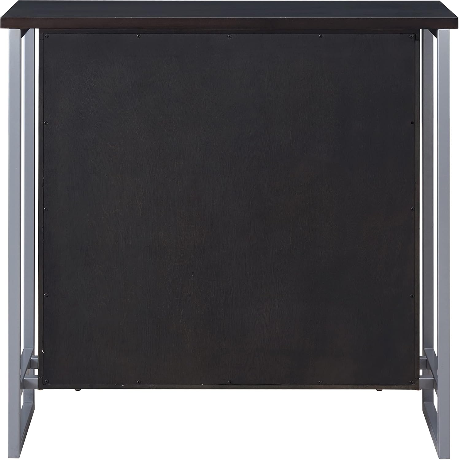 Leick Home 10140-BLKNK Talia Mixed Metal and Wood Foyer Cabinet with Adjustable Shelf for Entryway, Hallway, Bedroom, Living Room, Black/Satin Nickel