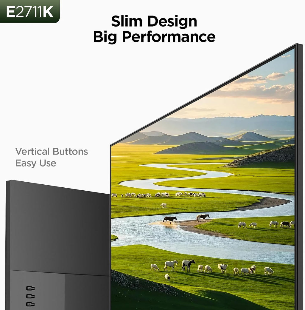 KOORUI 27 Inch Gaming Office Monitor 144Hz IPS Display, FHD 1080P with FreeSync, Eye Care TÜV Rheinland Certified with Slim Bezels, HDMI VGA Ports, Ergonomic Tilt, VESA Mount, Black