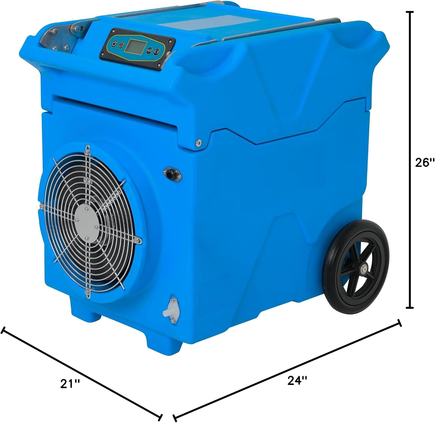 Mounto MOUNTO 230Pints LGR Commercial Compact Dehumidifier with Pump and Drain Hose, LGR Portable Dehumidifier with wheels for Home, Basements, Garages, and Job Sites (Blue)