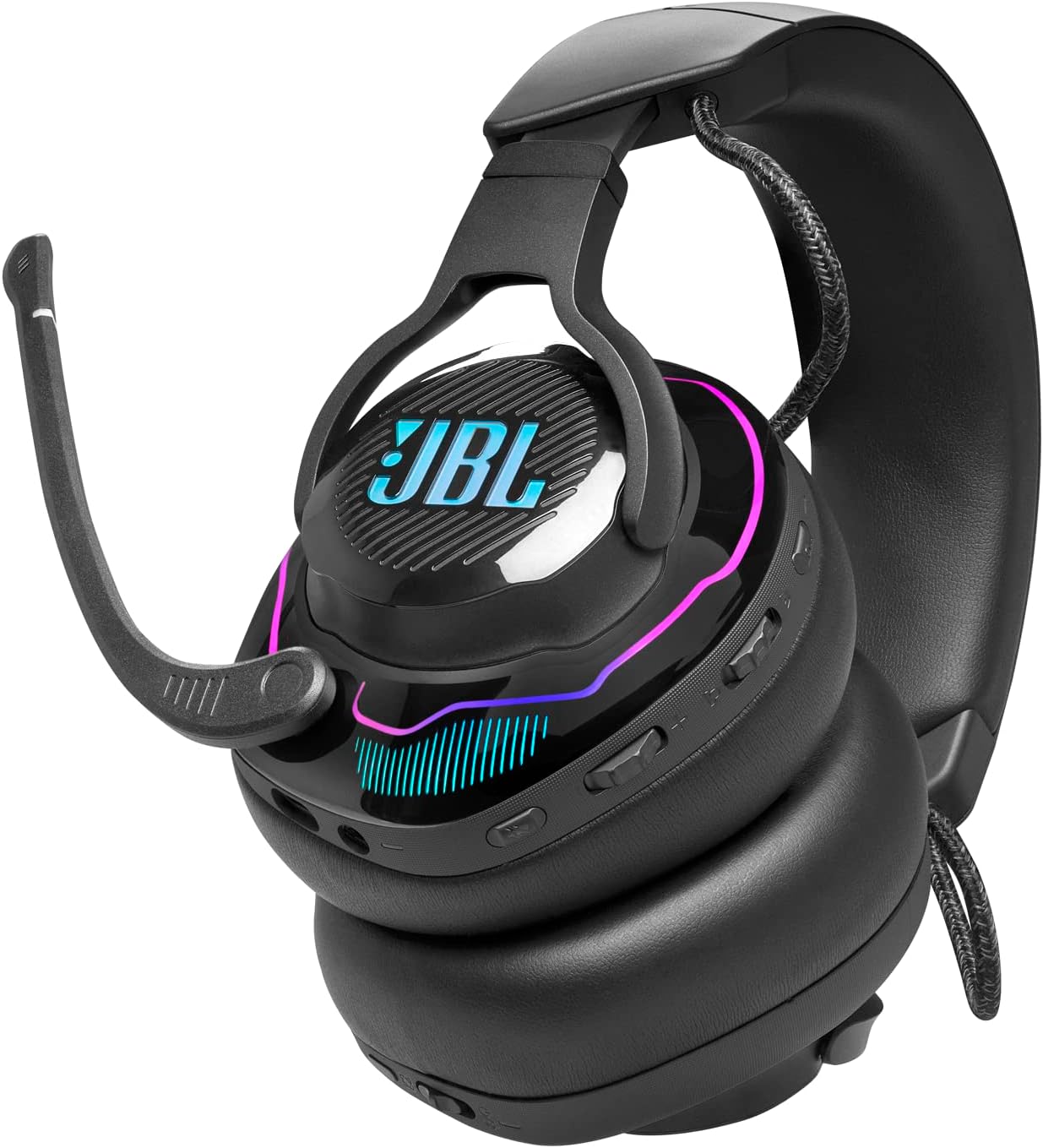 JBL Quantum 910 - Wireless Over-Ear Performance Gaming Headset with Head Tracking-Enhanced, Active Noise Cancelling and Bluetooth, JBL QuantumSPATIAL 360, Low Latency Wireless System (Black)