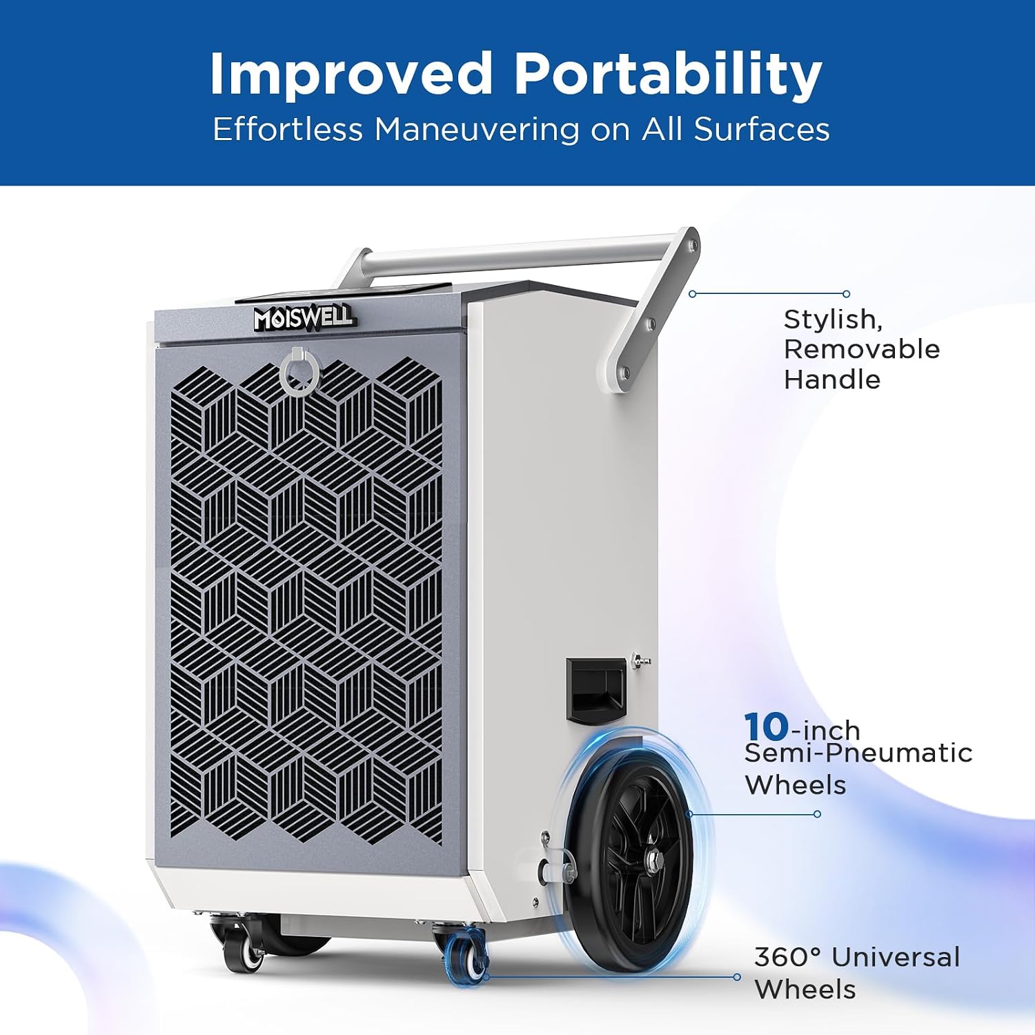 160 Pints Commercial Dehumidifier with Pump and Drain Hose for Basements, Heavy Duty Commercial Grade Dehumidifiers for Large Spaces, Warehouse, Industry Water Damage Unit, Auto Defrost