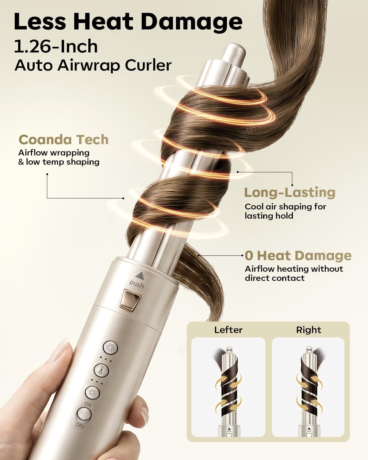 9-in-1 Dual Voltage Hot Air Styler & Hair Dryer Brush (100-240V) with Straightener & Curler Attachments, 110,000 RPM Ionic Fast Drying for Frizz-Free Styling, Gifts for Mom Women