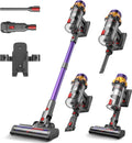 Xlife Cordless Vacuum Cleaner, 550W 48KPA Stick Vacuum Cleaners for Home, Wireless Vacumm with Self-Standing, Anti-Tangle Brush for Hardwood Floor/Carpet/Pet Hair-P12