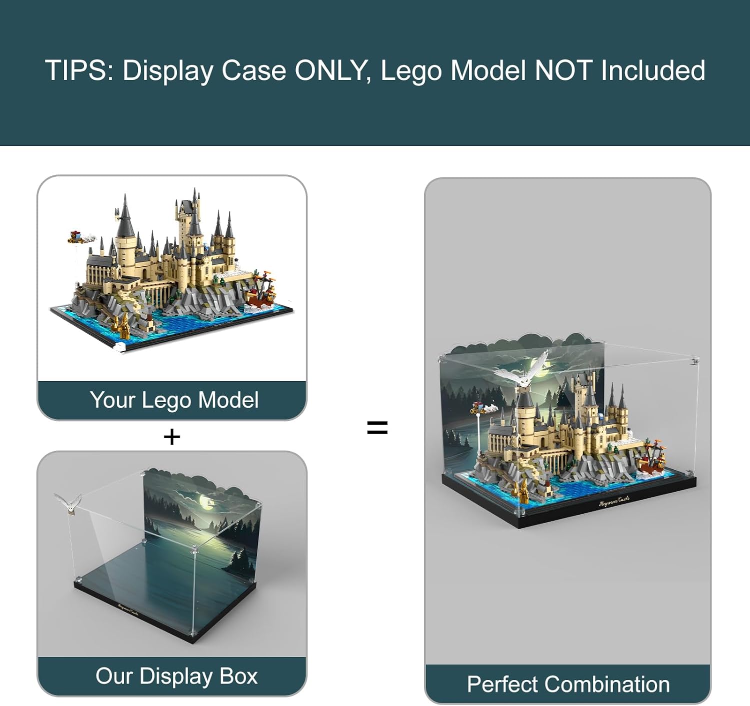 Acrylic Display Case for Lego Harry Potter Hogwarts Castle and Grounds 76419 Building Set, Dustproof Display Box for Harry Potter Playset, Perfect Display Model (Box Only ,Model NOT Included)…