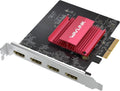 WAVLINK 4K PCIE 4 HDMI Monitors Card, PCIE to HDMI Adapter Supports Extend 4 Monitors Output for Windows 11/10 & Ubuntu with DisplayLink DL7400(Non-Gaming GPU)