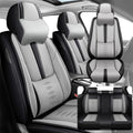Car Seat Covers 5 Seats Fit for Mazda CX-30 2020-2024 2025,Waterproof Leather Seat Covers,Airbag Compatible,Car Seat Protectors Interior Sets(5PCS with Pillows,Black&Grey)