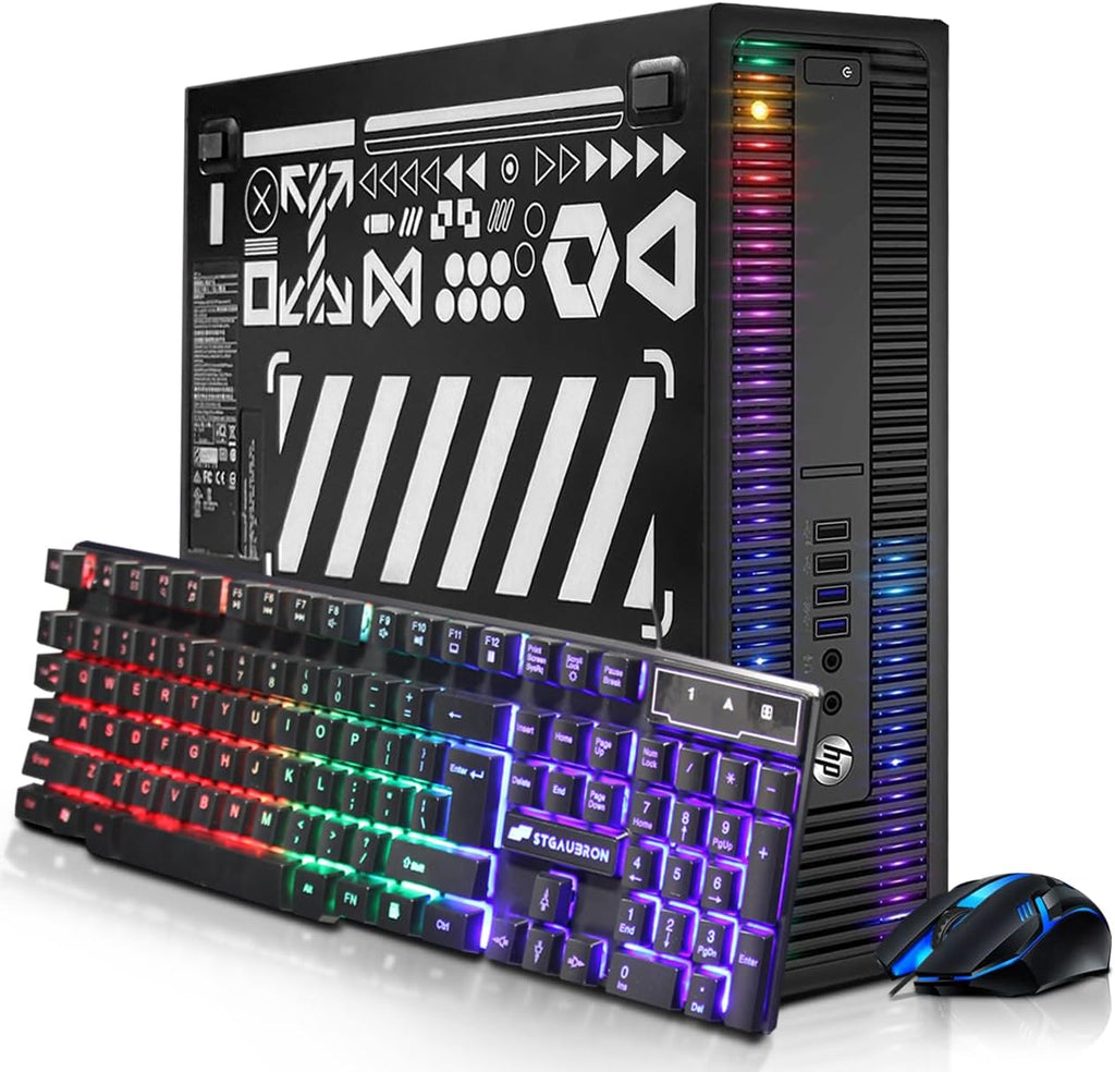HP RGB Gaming Desktop Computer, Intel Quad Core I5-6500 up to 3.6GHz, GeForce GTX 750 Ti 4G, 16GB DDR4, 512G SSD, RGB Keyboard & Mouse, 600M WiFi & BT 5.0, Win 11 Pro (Renewed)
