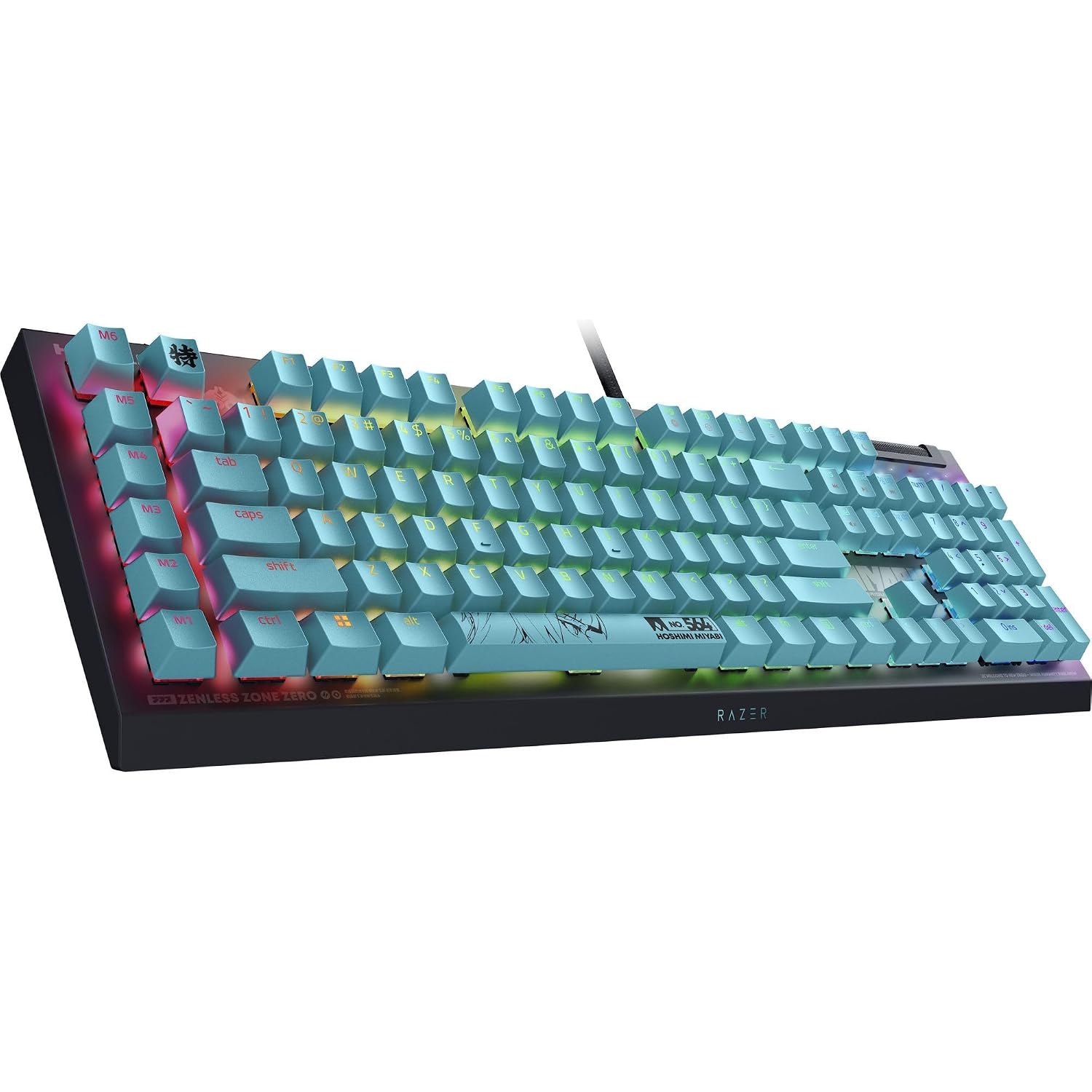 Razer BlackWidow V4 X Mechanical Gaming Keyboard: Green Switches Tactile & Clicky - 6 Macro Keys - Chroma RGB - Doubleshot ABS Keycaps - Sound Dampening & Stabilizers - Zenless Zone Zero Edition
