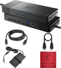 WD22TB4 Dell Thunderbolt 4 Dock 40Gbps USB-C/USB-A 1 Year Warranty - Docking Station with 180W, HDMI, DisplayPort Cables & Cleaning Cloth – Supports Dual/Triple Monitors & 4K Displays