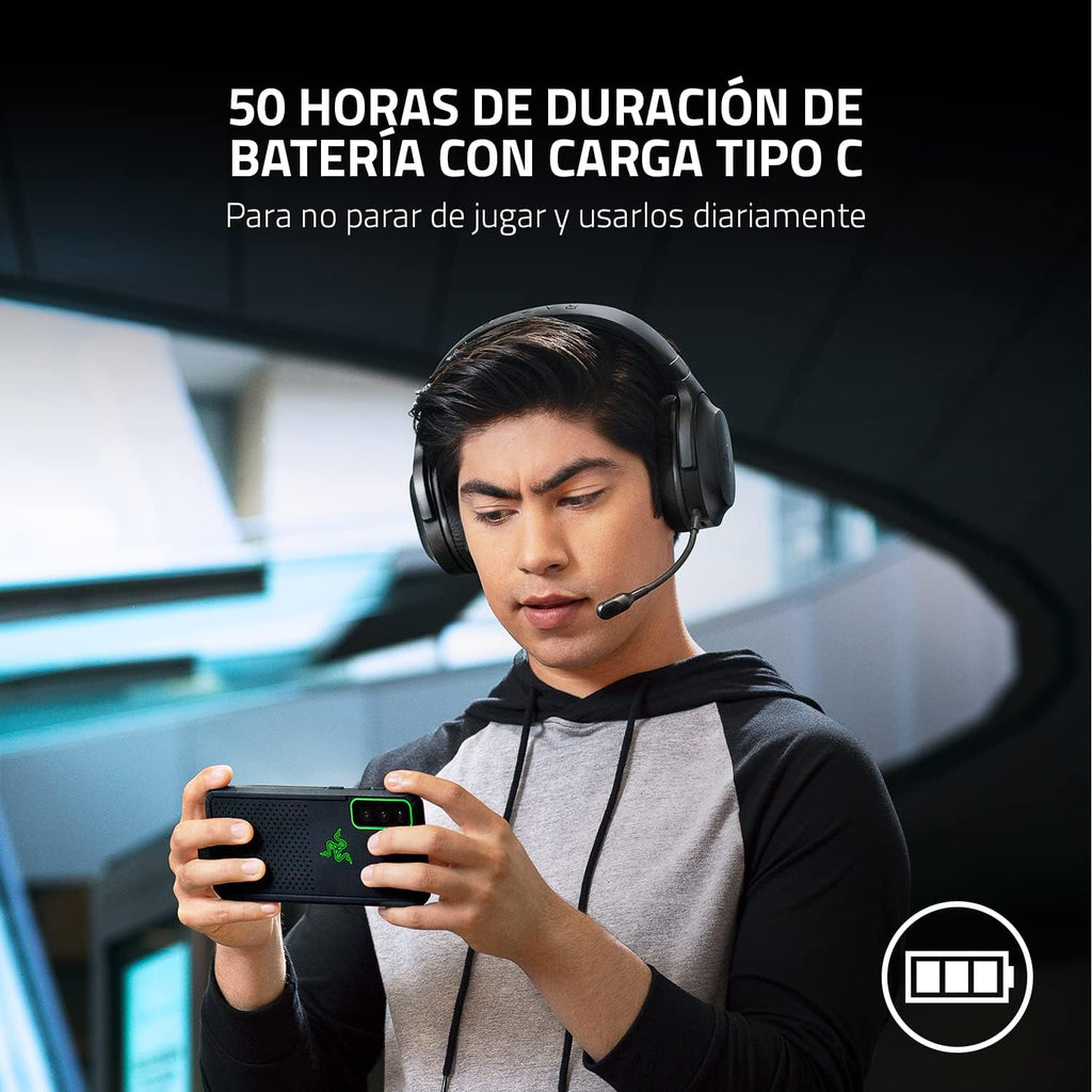 Razer Barracuda X Wireless Gaming & Mobile Headset (PC,PlayStation,Switch 2,Android,iOS): 2.4GHz Wireless + Bluetooth - Lightweight - 40mm Drivers - Detachable Mic - 50 Hr Battery - Black,(Pack of 2)