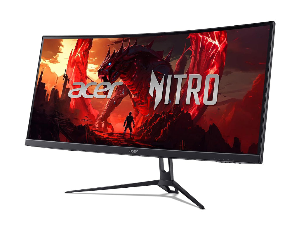 acer Nitro 29.5' UWFHD 2560 x 1080 1800R Curved Gaming Monitor | AMD FreeSync Premium | Up to 200Hz Refresh Rate | 1ms (VRB) | sRGB 100% | 1 x Display Port 1.4 & 2 x HDMI 2.0 Ports | ED300C X1bmiippx