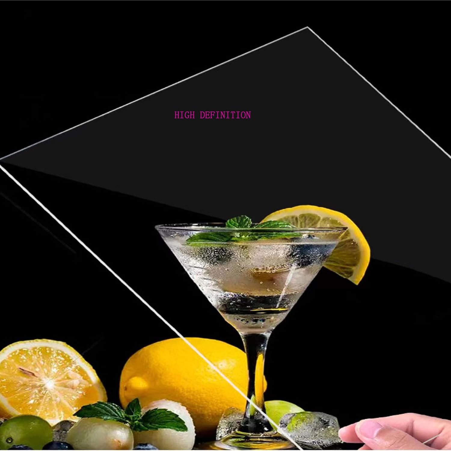 Dustproof Clear Acrylic Display Case,Designed for Lego 10356 Starship Model Collection Protection Acrylic Dustproof Display Box (Model Kit Not Included) (BlackMirror+BackSpray3mm)