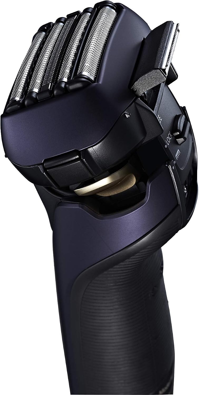 Panasonic ES-LV67-A803 Wet and Dry Shaver, 5 Shaving Heads with Linear Motor, Including Hair Trimmer, Navy Blue