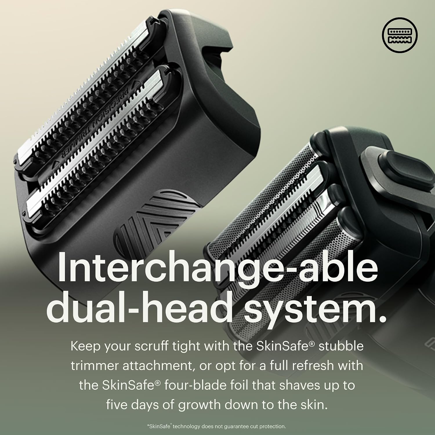 MANSCAPED® The Chairman™ PRO Men's Electric Foil Face Shaver - Two Interchangeable Blade Heads, SkinSafe® Four-Blade Foil & Stubble Trimmer, USB-C Wireless Compatible Charging, Gentle on Neck