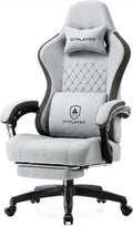 GTPLAYER Gaming Chair, Computer Office Chair with Pocket Spring Cushion, Linkage Armrests and Footrest, High Back Ergonomic Computer Chair with Lumbar Support Task Chair with Footrest