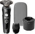 Philips Shaver Razor Series 9000 Prestige, Wet and Dry Electric Shaver, Lift & Cut Shaving System, SenseIQ Technology, Precision Trimmer, Cleaning Pod, Premium Case, Black Matte, Model SP984