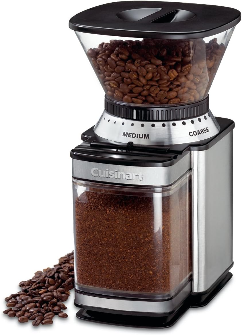 Cuisinart DBM-8 Supreme Grind Automatic Burr Mill, Stainless Steel & DCC-3200P1 Perfectemp Coffee Maker, 14 Cup Progammable with Glass Carafe, Stainless Steel