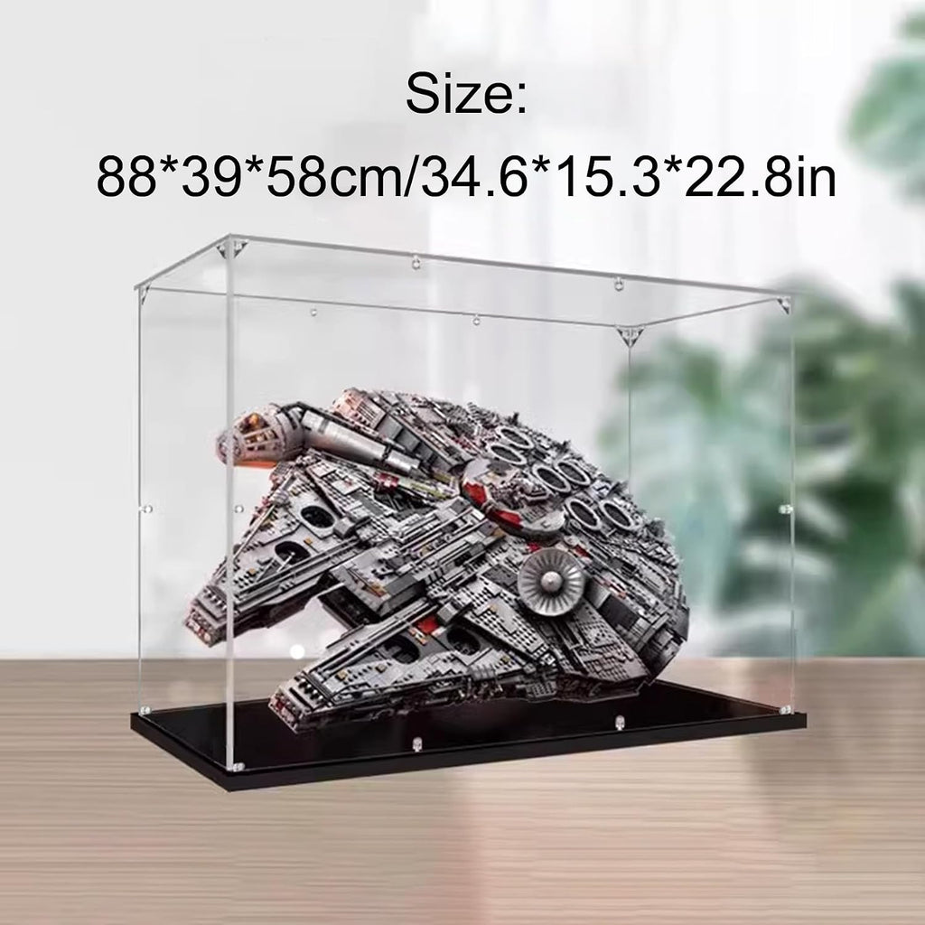 Applicable to Lego 75192 Millennium Falcon Acrylic Display Box, Model Display Case, Display Cases for Collectibles, Protect Your Collectibles from Dust with a Clear Showcase,B,3mm