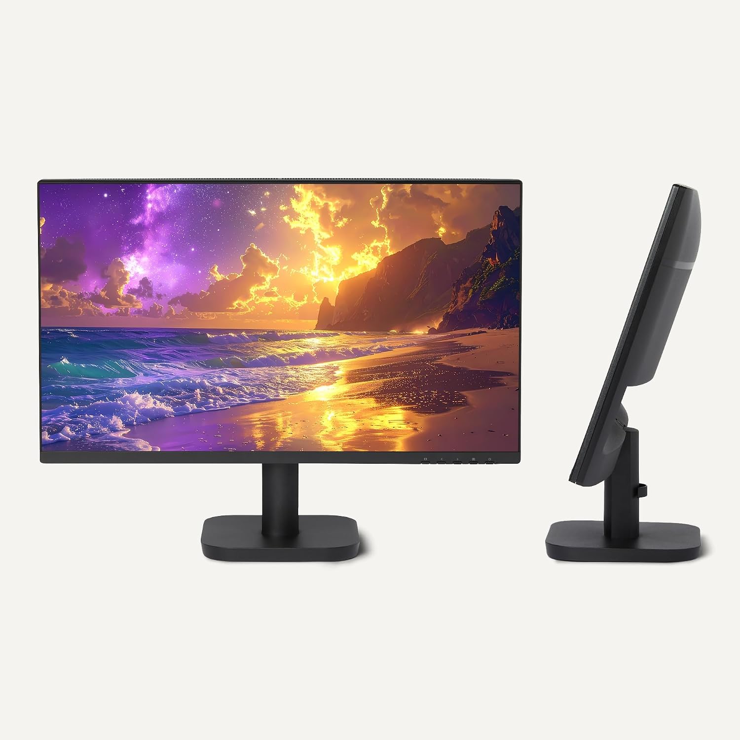 Amazon Basics 23.8-inch 1080P Computer Monitor, 120 Hz, HDMI, DP, VGA, VESA Compatible for Office, Home