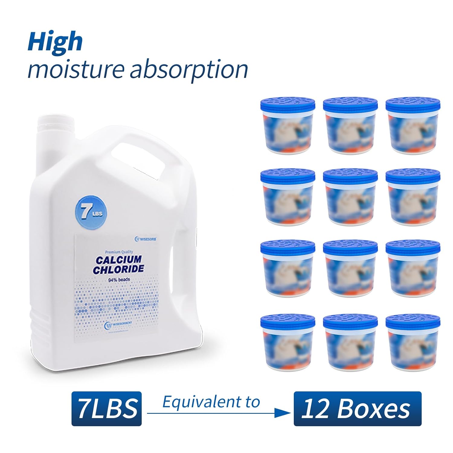 Wisesorb 28LBS Calcium Chloride Desiccant, Moisture Absorbers Refill Beads - Fragrance Free, Moisture Absorber Refill