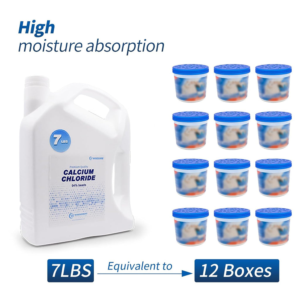 Wisesorb 35LBS Calcium Chloride Desiccant, Moisture Absorbers Refill Beads - Fragrance Free, Moisture Absorber Refill