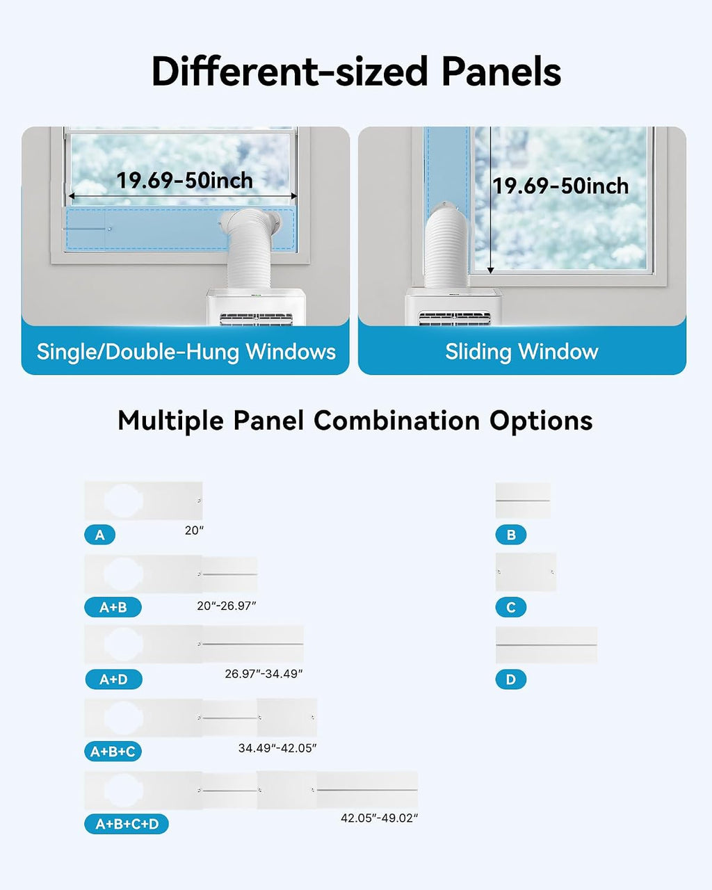 Portable Air Conditioners 14,000 BTU, 3-in-1 Portable Air Conditioner for Rooms Up to 750 sq.ft. with Cool, Fan, Dehumidifier, Sleep, 24H Timer, Portable AC Unit with App/WiFi/Remote for Bedrooms
