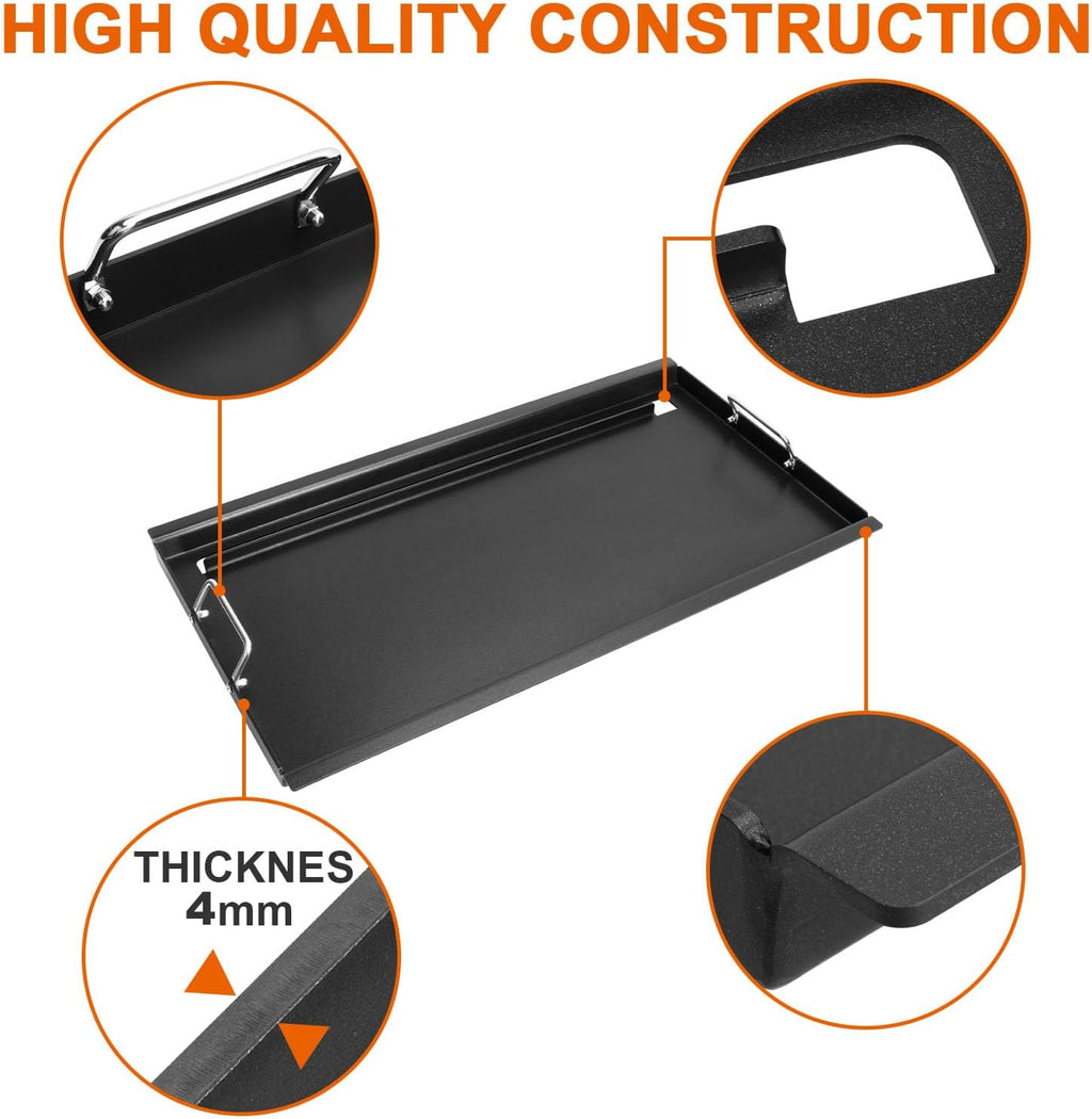 Full-Size Griddle Inserts for Charbroil Performance 6-Burner, Flat Top Griddle for Charbroil Grill 463229021 463229521 463228622 463284422 463229521B 463259223, Replacement Parts for G426-0005-W1