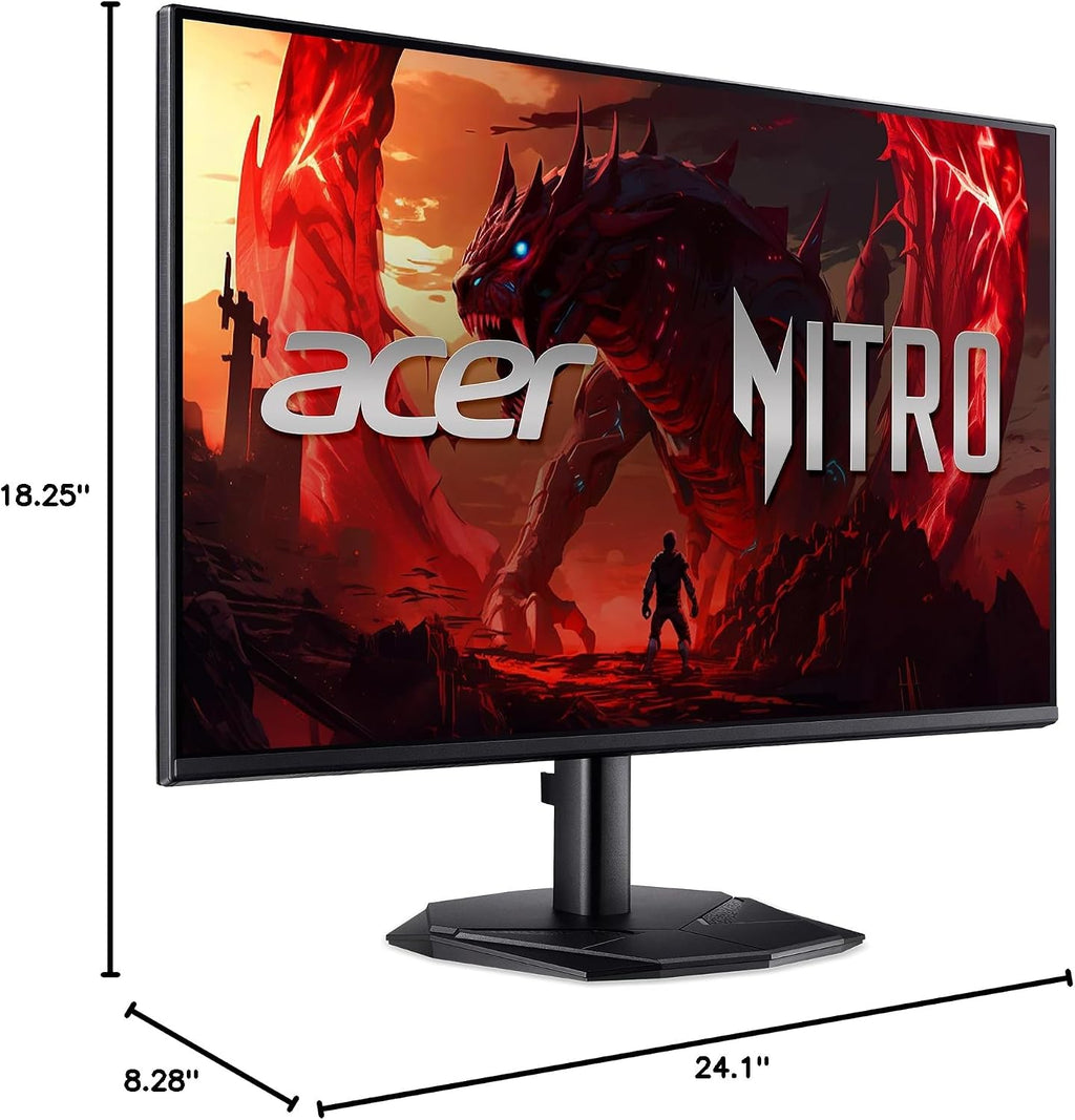 Acer Nitro 27' Gaming Monitor | Full HD 1920 x 1080 | IPS | ZeroFrame | AMD FreeSync | 144Hz Refresh Rate | 1ms (VRB) | sRGB 99% | 1 x Display Port 1.2 and 1 x HDMI 1.4 | KG271 P6bip