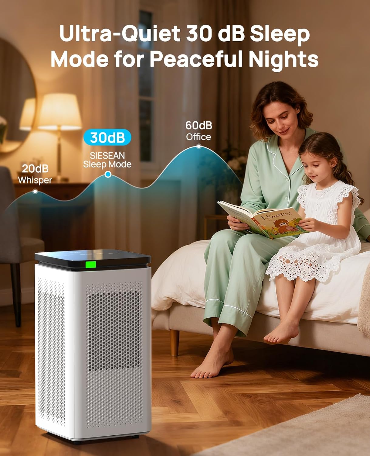Air Purifiers for Home Large Rooms up to 3500 Ft², H13 True HEPA 0.1 Micron 99.97% Filtration with Carbon Filter, 235 CFM CADR, for Pollen, Pet Odor, Smoke, VOCs, 30dB Sleep Mode, PM2.5 Display